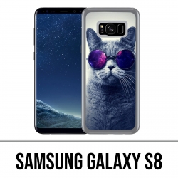 Coque Samsung Galaxy S8 - Chat Lunettes Galaxie