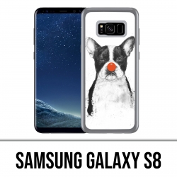 Samsung Galaxy S8 Hülle - Hund Bulldog Clown