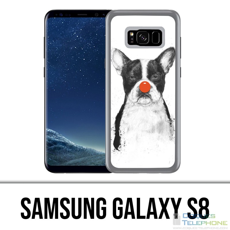 Coque Samsung Galaxy S8 - Chien Bouledogue Clown