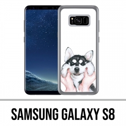 Coque Samsung Galaxy S8 - Chien Husky Joues