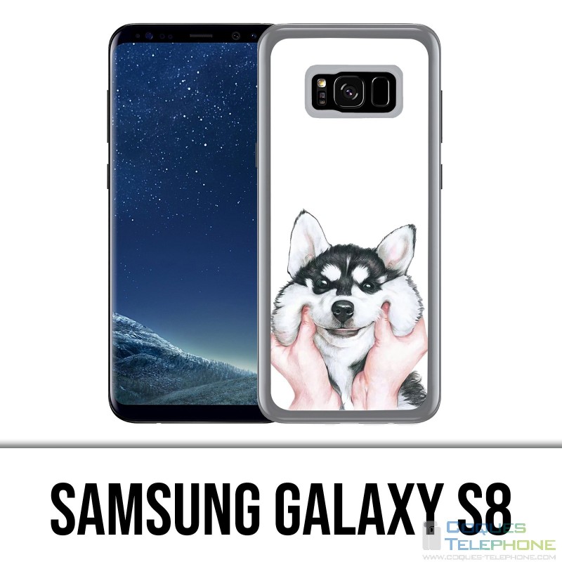 Samsung Galaxy S8 Hülle - Dog Husky Cheeks