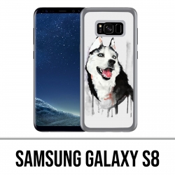 Coque Samsung Galaxy S8 - Chien Husky Splash