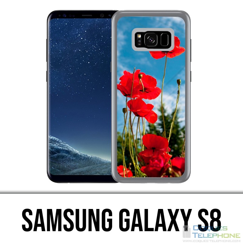 Custodia Samsung Galaxy S8 - Poppies 1