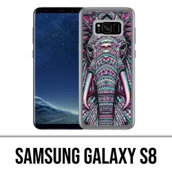 Coque Samsung Galaxy S8 - Eléphant Aztèque Coloré