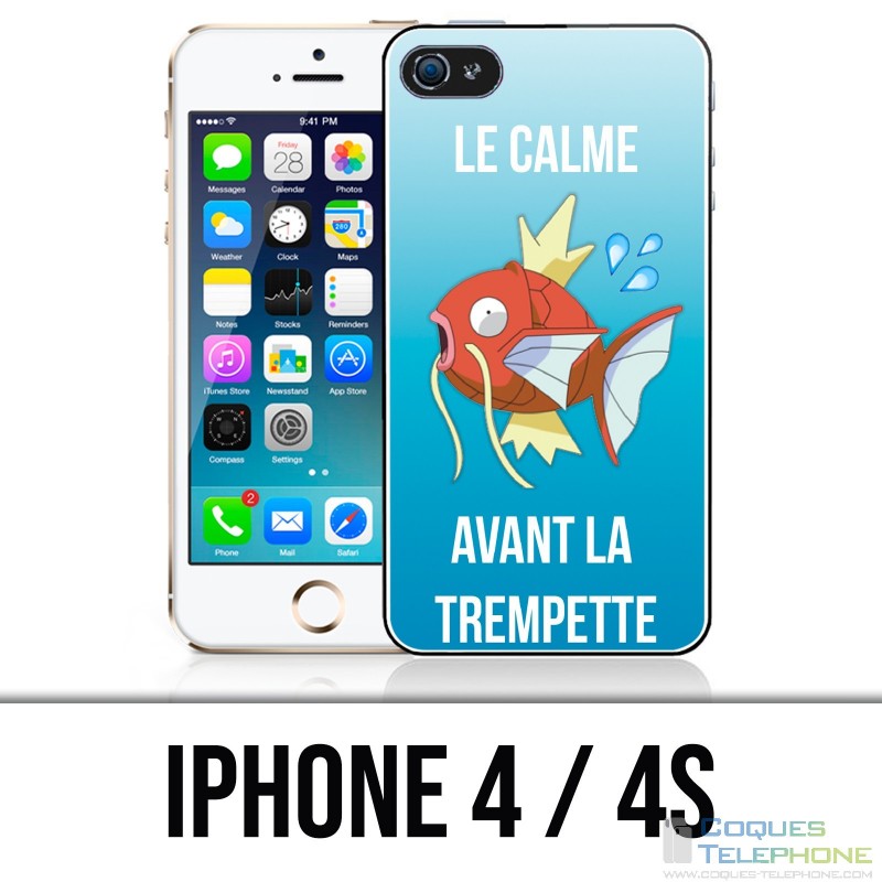 Coque iPhone 4 / 4S - Pokémon Le Calme Avant La Trempette Magicarpe