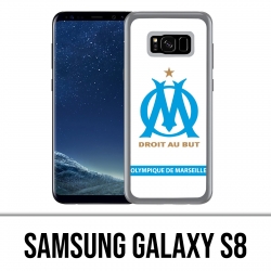 Samsung Galaxy S8 case - Logo Om Marseille Blanc