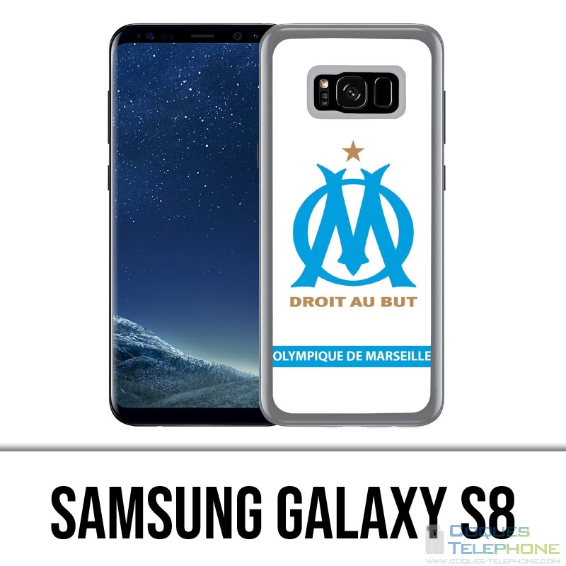 Samsung Galaxy S8 case - Logo Om Marseille Blanc