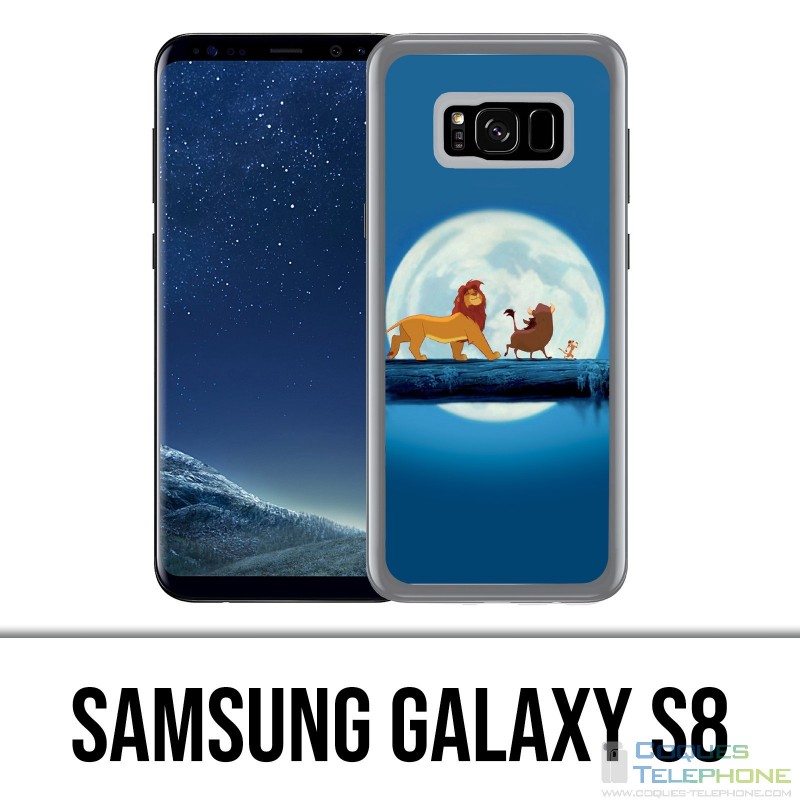 Coque Samsung Galaxy S8 - Roi Lion Lune