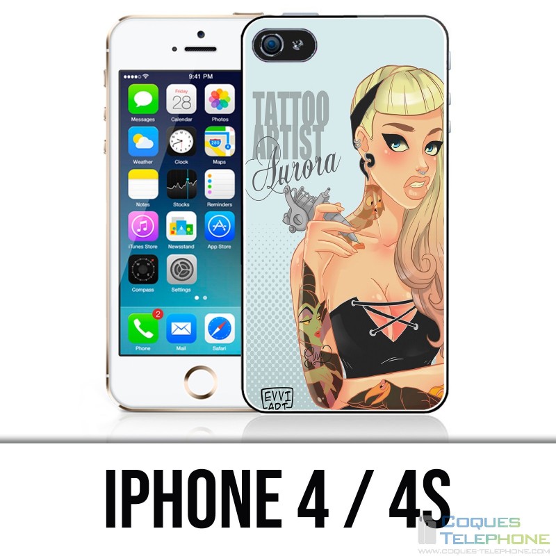 Coque iPhone 4 / 4S - Princesse Aurore Artiste