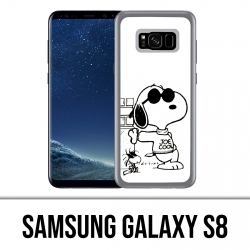 Samsung Galaxy S8 Hülle - Snoopy Schwarz Weiß
