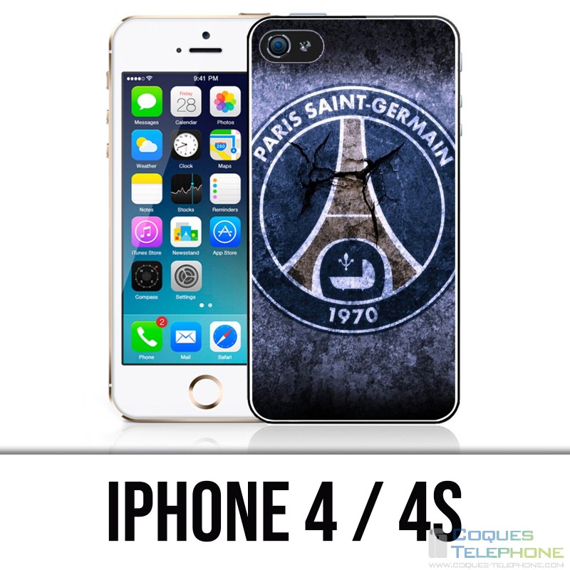 Custodia per iPhone 4 / 4S - Logo PSG Grunge