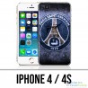 Coque iPhone 4 / 4S - PSG Logo Grunge