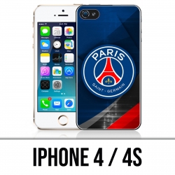 Custodia per iPhone 4 / 4S - Logo PSG in metallo cromato