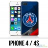 Coque iPhone 4 / 4S - PSG Logo Metal Chrome