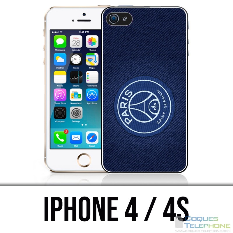 Custodia per iPhone 4 / 4S - Sfondo blu minimalista PSG