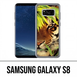 Coque Samsung Galaxy S8 - Tigre Feuilles