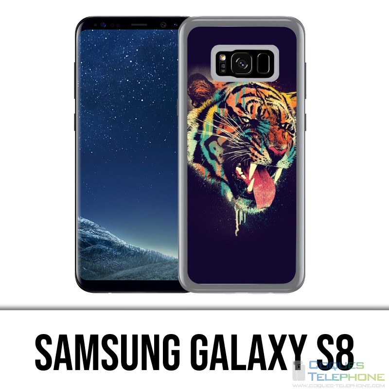 Coque Samsung Galaxy S8 - Tigre Peinture