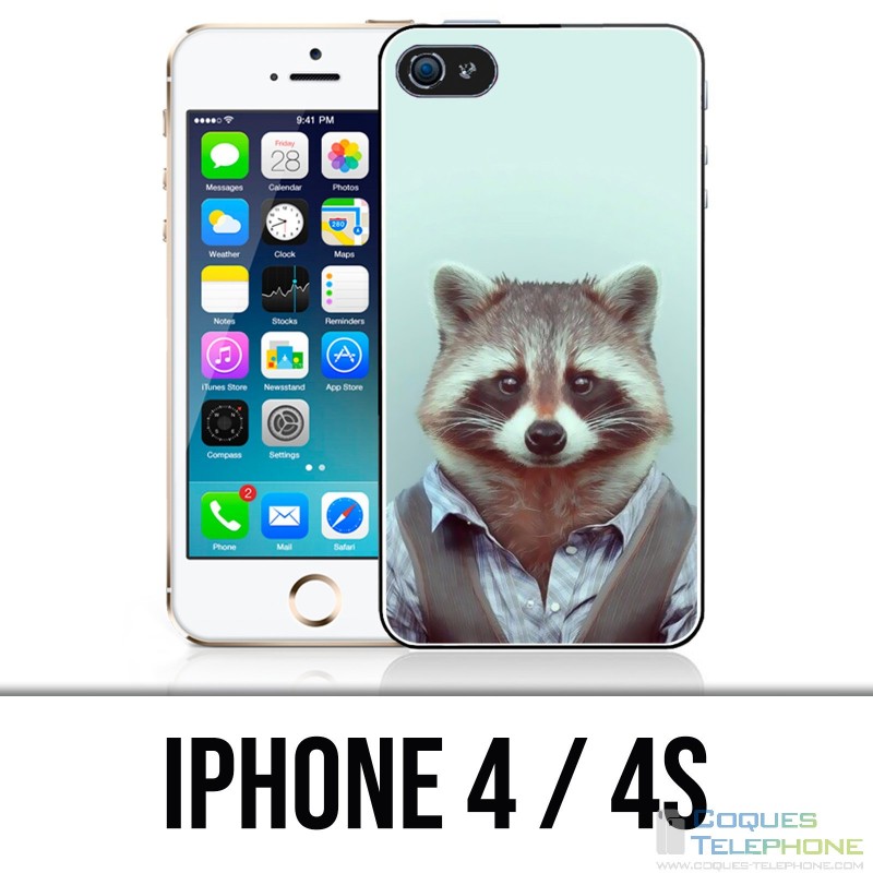 Funda iPhone 4 / 4S - Disfraz de mapache
