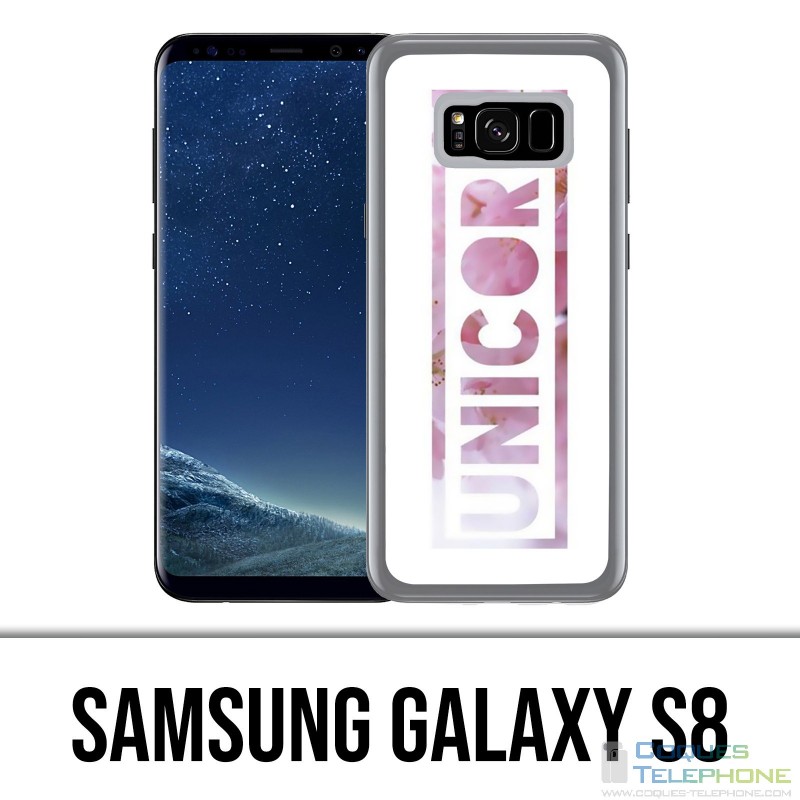 Coque Samsung Galaxy S8 - Unicorn Fleurs Licorne