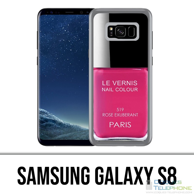 Coque Samsung Galaxy S8 - Vernis Paris Rose