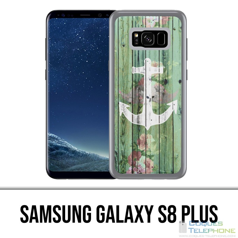 Custodia Samsung Galaxy S8 Plus - Ancora marina in legno