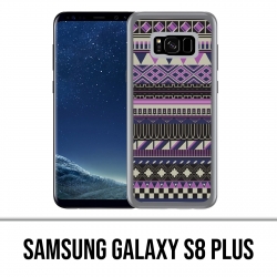 Samsung Galaxy S8 Plus Hülle - Purple Azteque