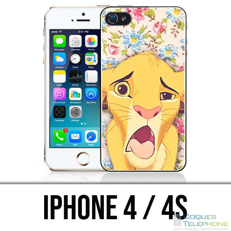 Coque iPhone 4 / 4S - Roi Lion Simba Grimace