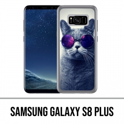 Coque Samsung Galaxy S8 PLUS - Chat Lunettes Galaxie
