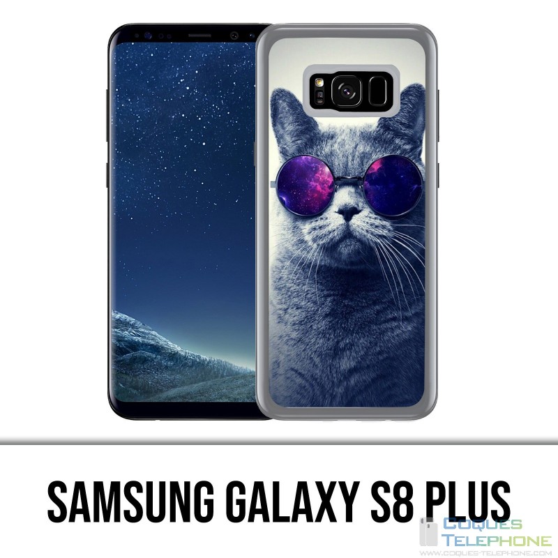 Samsung Galaxy S8 Plus Case - Cat Galaxy Glasses