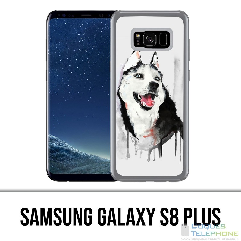 Coque Samsung Galaxy S8 PLUS - Chien Husky Splash