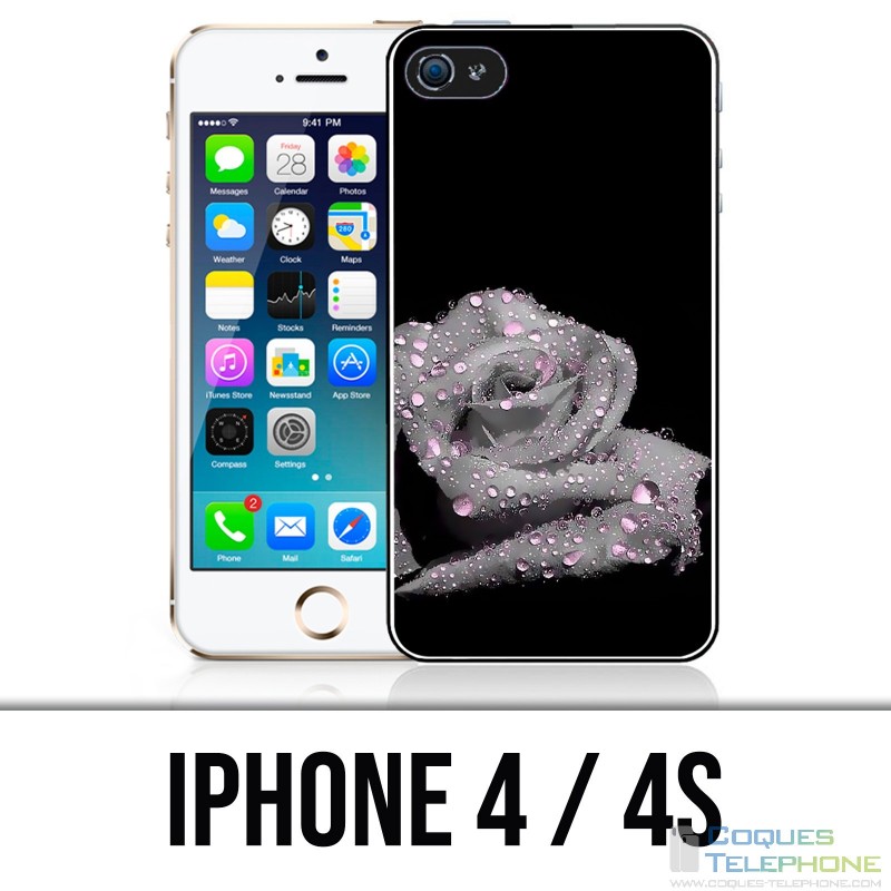 Custodia per iPhone 4 / 4S - Gocce rosa