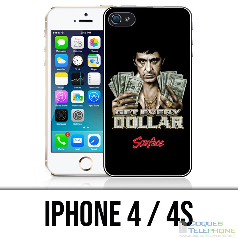 Coque iPhone 4 / 4S - Scarface Get Dollars