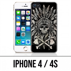 IPhone 4 / 4S Hülle - Skull Head Feathers
