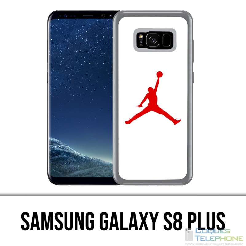 Custodia Samsung Galaxy S8 Plus - Jordan Basketball Logo bianca