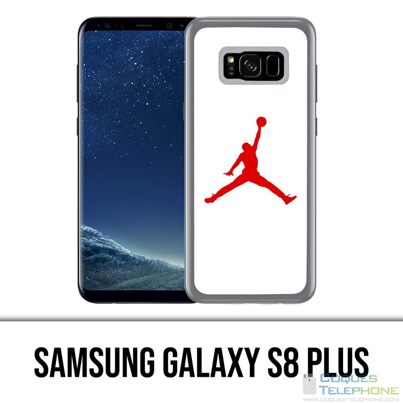 Samsung Galaxy S8 Plus Hülle - Jordan Basketball Logo Weiß