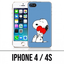 Coque iPhone 4 / 4S - Snoopy Coeur