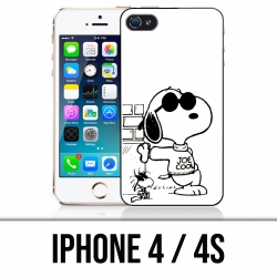 Custodia per iPhone 4 / 4S - Snoopy Nero Bianco