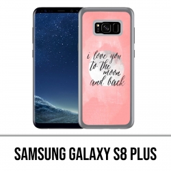 Samsung Galaxy S8 Plus Hülle - Love Message Moon Zurück