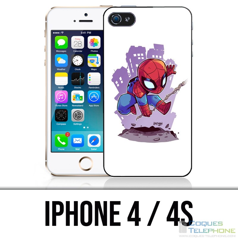 Custodia per iPhone 4 / 4S - Cartoon Spiderman