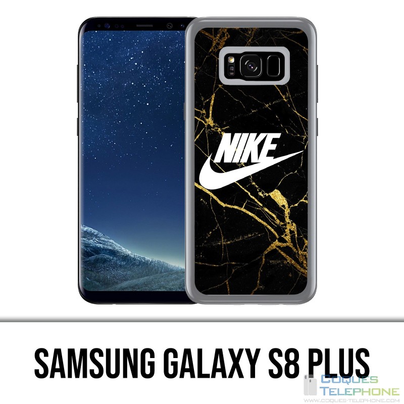 Custodia Samsung Galaxy S8 Plus - Logo Nike in marmo dorato