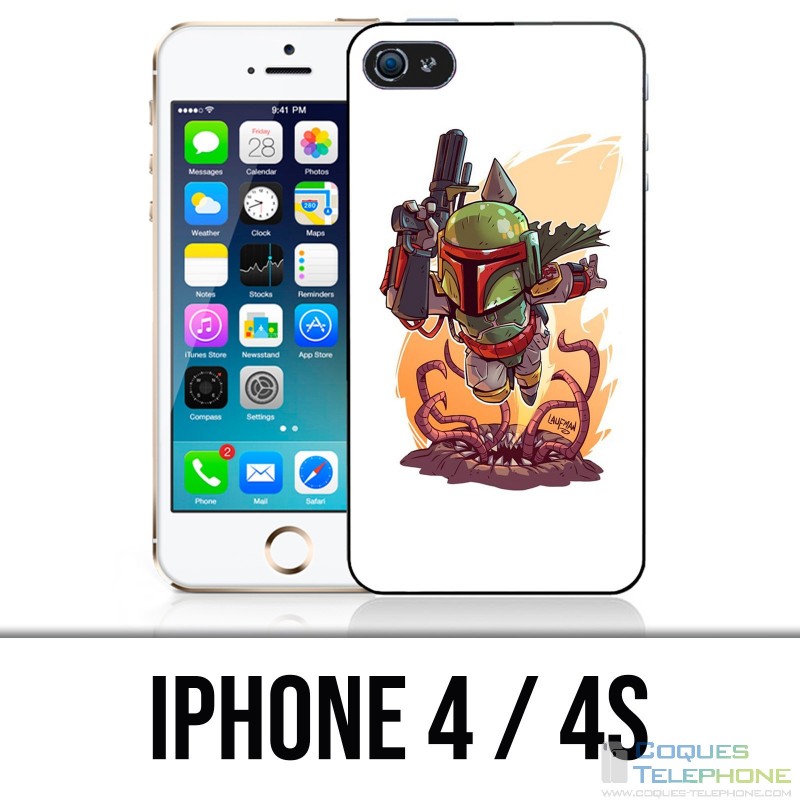 Funda iPhone 4 / 4S - Star Wars Boba Fett Cartoon
