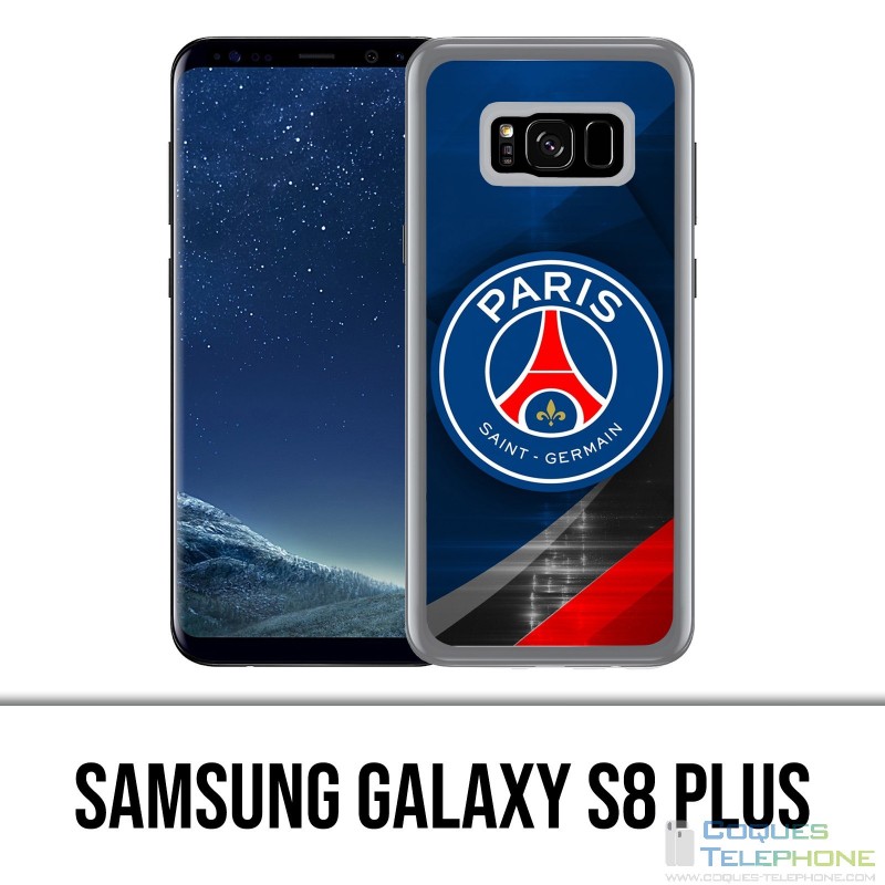 Samsung Galaxy S8 Plus Hülle - PSG Logo Metal Chrome