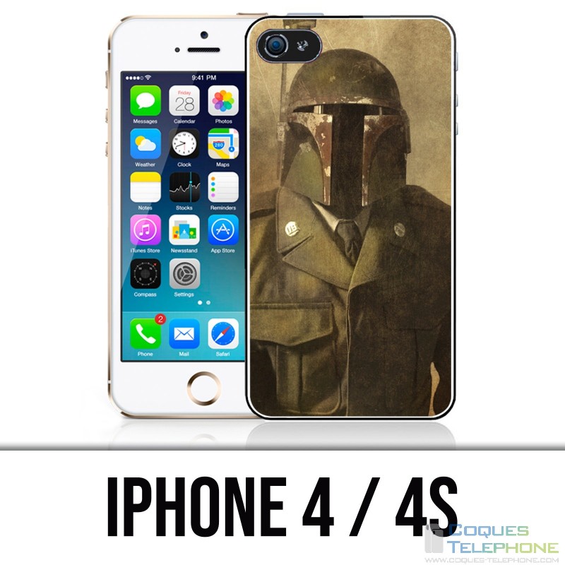 Custodia per iPhone 4 / 4S - Star Wars vintage Boba Fett