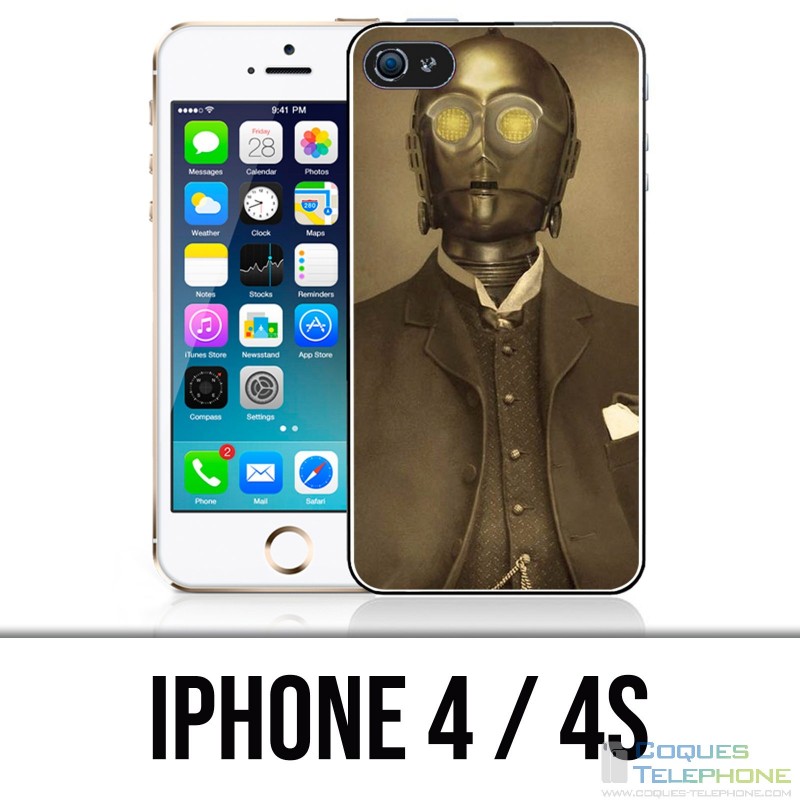 Funda iPhone 4 / 4S - Vintage Star Wars C3Po