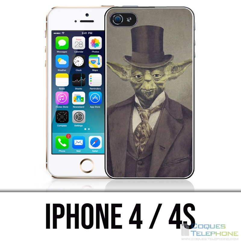 Custodia per iPhone 4 / 4S - Star Wars Vintage Yoda