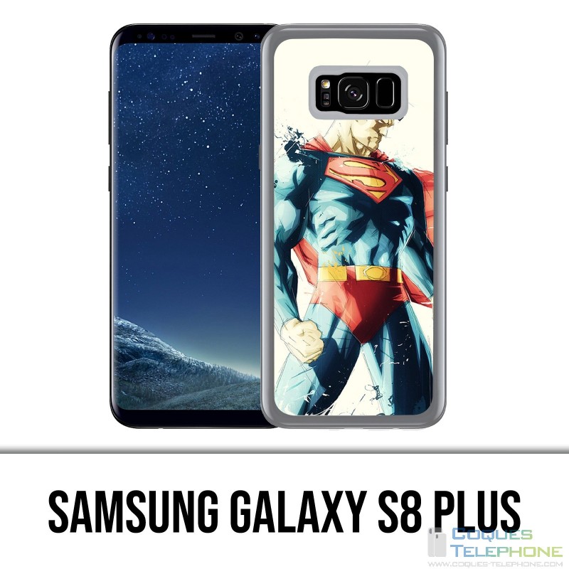 Samsung Galaxy S8 Plus Hülle - Superman Paintart