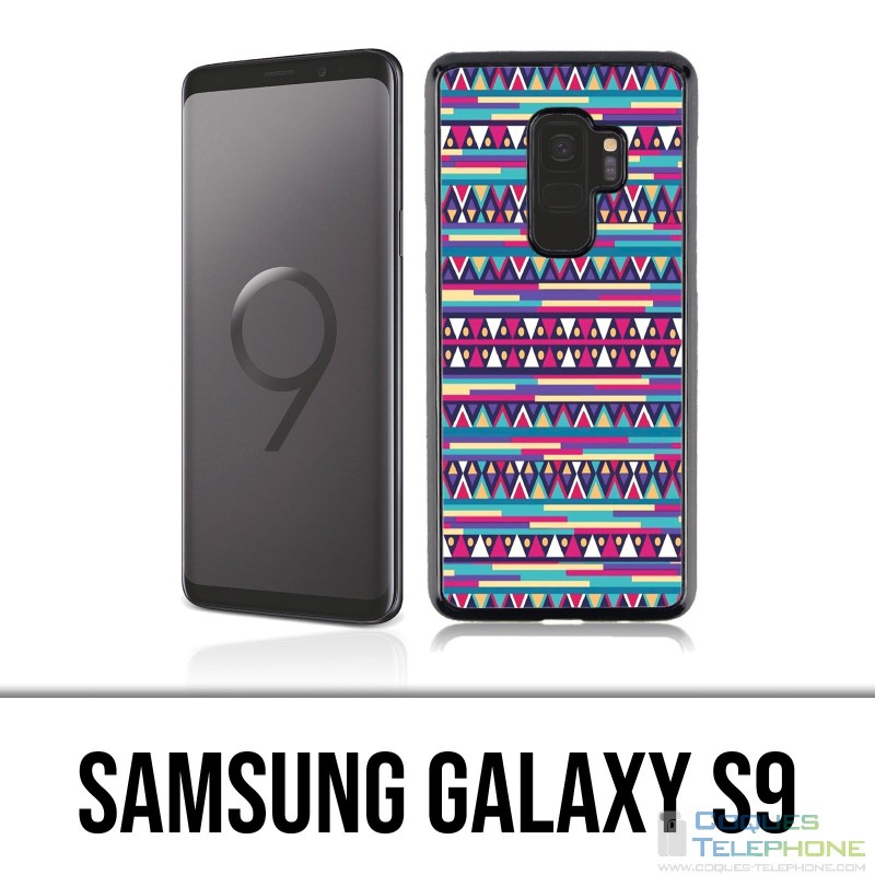 Samsung Galaxy S9 Hülle - Pink Azteque