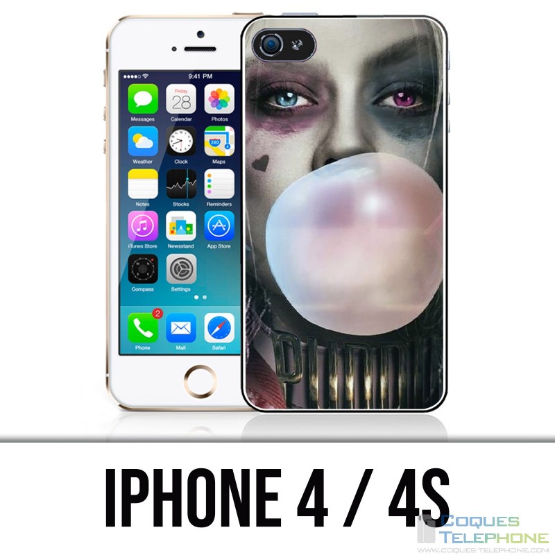 Coque iPhone 4 / 4S - Suicide Squad Harley Quinn Bubble Gum