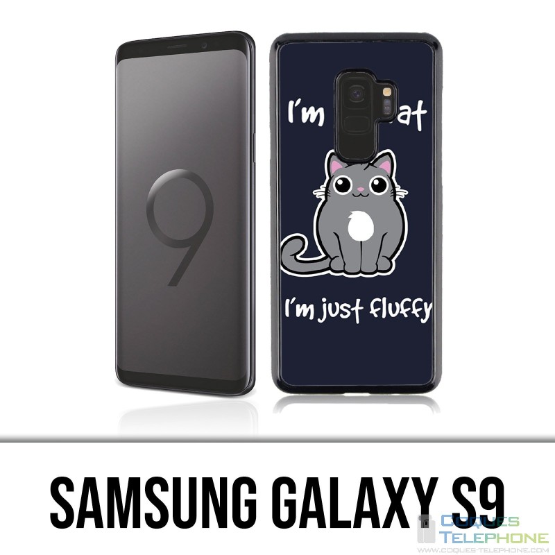 Coque Samsung Galaxy S9 - Chat Not Fat Just Fluffy