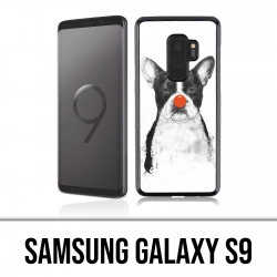 Coque Samsung Galaxy S9 - Chien Bouledogue Clown